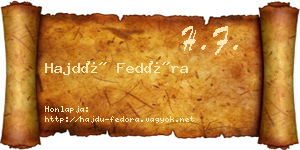 Hajdú Fedóra névjegykártya